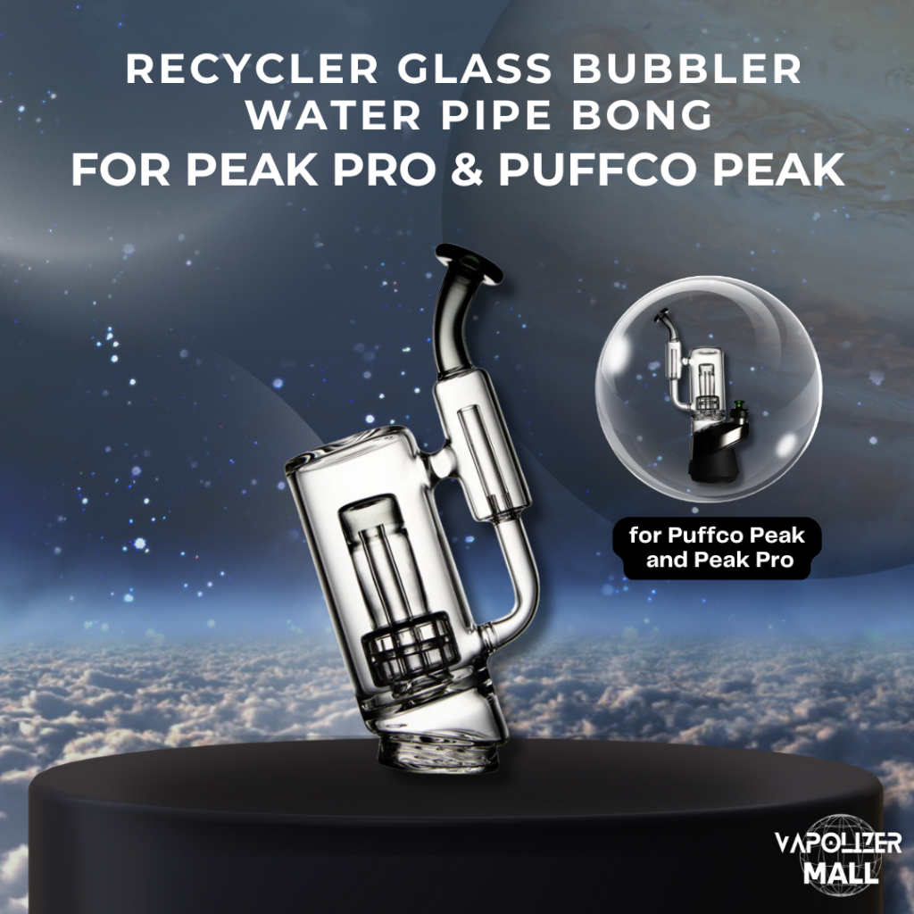 (Delivery 24 H.) Recycler Glass Bubbler Water Bong For Peak Pro & Puffco Peak