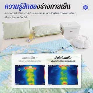 ผ้านวมผ้าไหมน้ำแข็ง ผ้าห่มพกพา ผ้าห่มไหมเย็น ผ้าห่มบาง ผ้านุ่มสุดๆ บางและเบา 5ฟุต/6ฟุต/6.5ฟุต