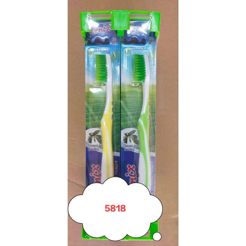 แปรงสีฟันFenix 5818 ชาเขียว ขนแปรงนุ่ม ราคาต่อ 1 ด้าม
