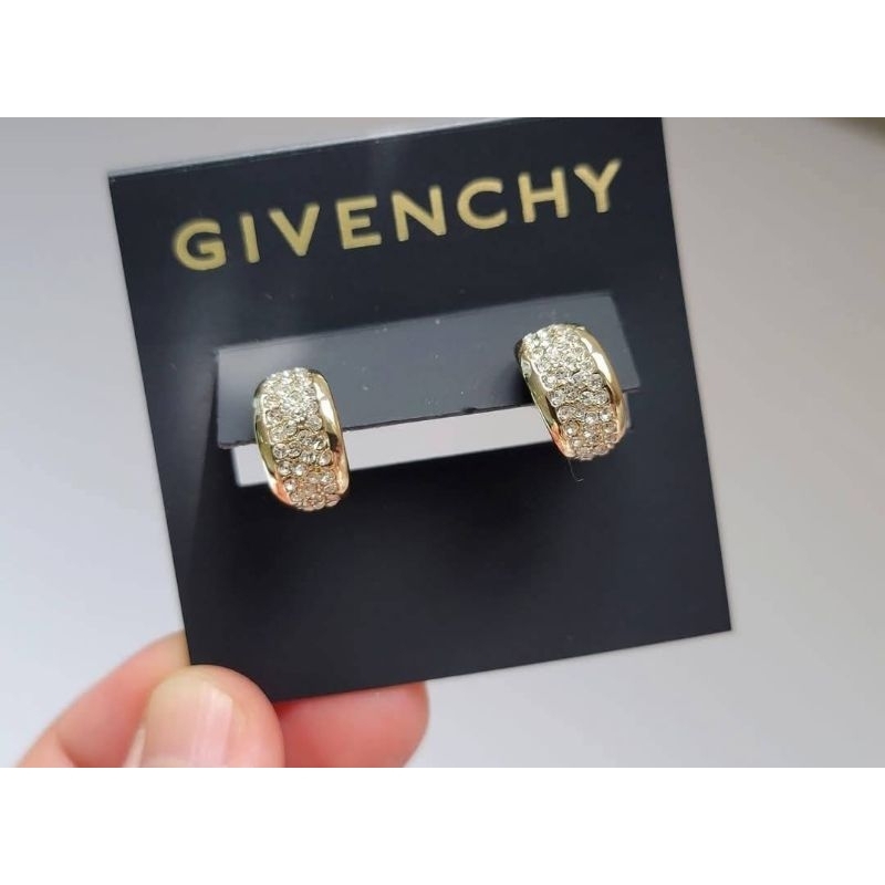 รอบถูกมาก ต่างหู Givenchy Small Pavé Huggie Hoop Earrings