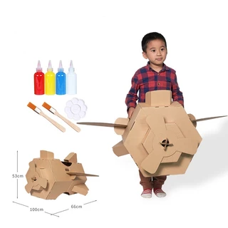 หุ่นกล่องDIY ของเล่นจำลองบทบาทสมมุติ หุ่นยนต์กล่อง