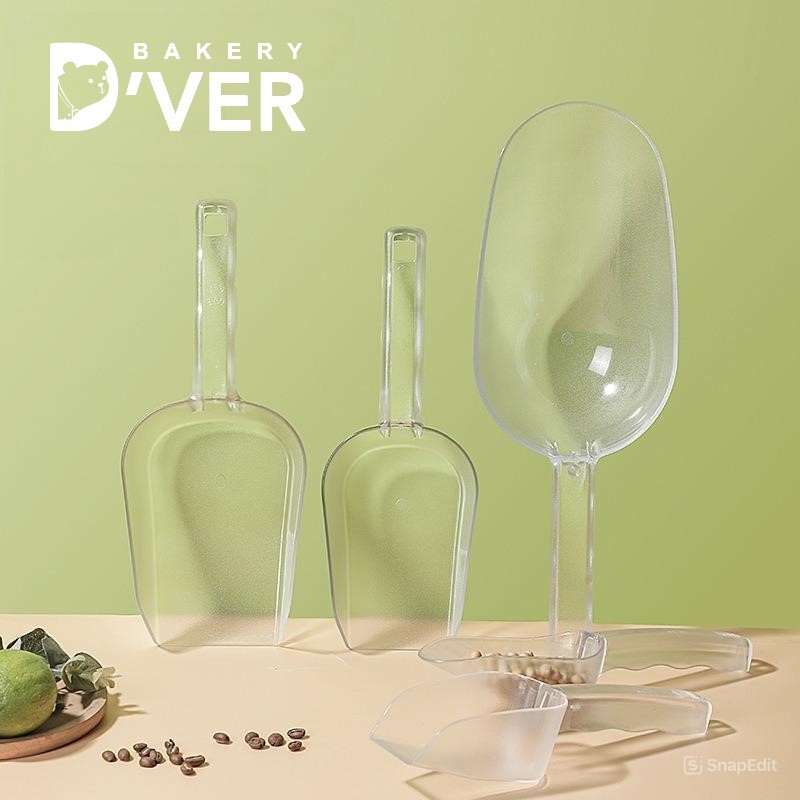 Bakery D'VER ❤️ ที่ตักน้ำแข็งพลาสติก  ช้อนตักวัตถุดิบ มี 4 ขนาด