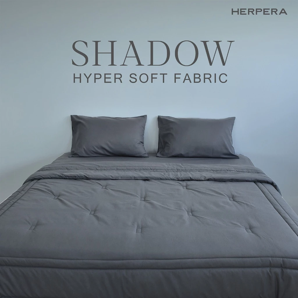 HERPERA ชุดเครื่องนอนพร้อมผ้านวม สีเทาดำ ขนาด 3.5/5/6 ฟุต thumbnail 4