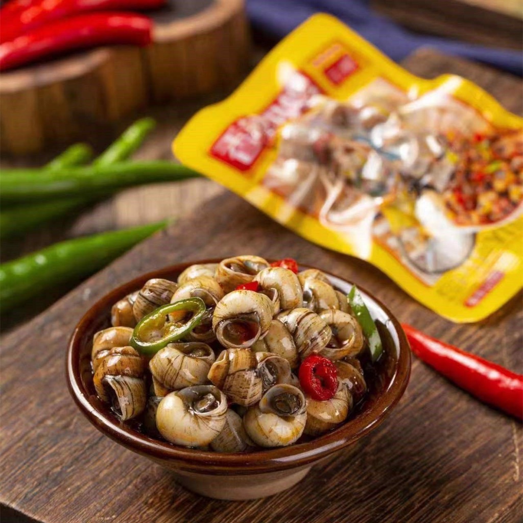 🌶️หอยจุ๊บปรุงรส  หม่าล่า รสเผ็ด อร่อย พร้อมทาน ขนมทานเล่น 香辣田螺