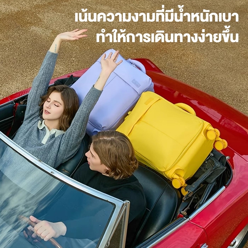 BAGOO น้ําหนักเบาพิเศษ กระเป๋าเดินทาง 20 นิ้ว ขนาดเล็ก  กันน้ำ  ผ้าออกซ์ฟอร์ด กระเป๋าเดินทางรถเข็น ทนทานต่อสิ่งสกปรก