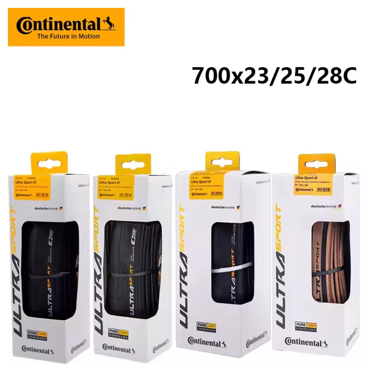 ยางนอกเสือหมอบ ขอบพับ Continental Ultrasport 3 ขนาด 23c ,25c ,28c (ของแท้) ประกันบริษัท