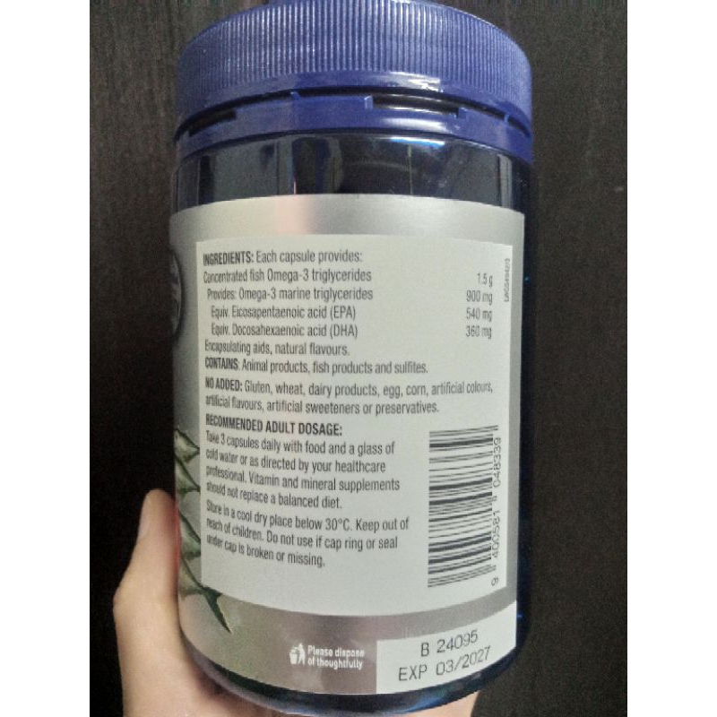 แบ่งขาย 30 เม็ด Wagner Triple Strength Omega-3 Fish Oil ราคา ถูกที่สุด ดีลบีเคเค แกลเลอรีภาพที่ 2