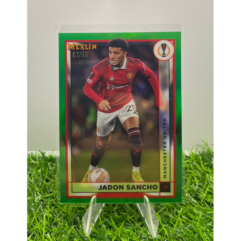 การ์ดฟุตบอล JADON SANCHO /99 2022-23 Topps Merlin UEFA