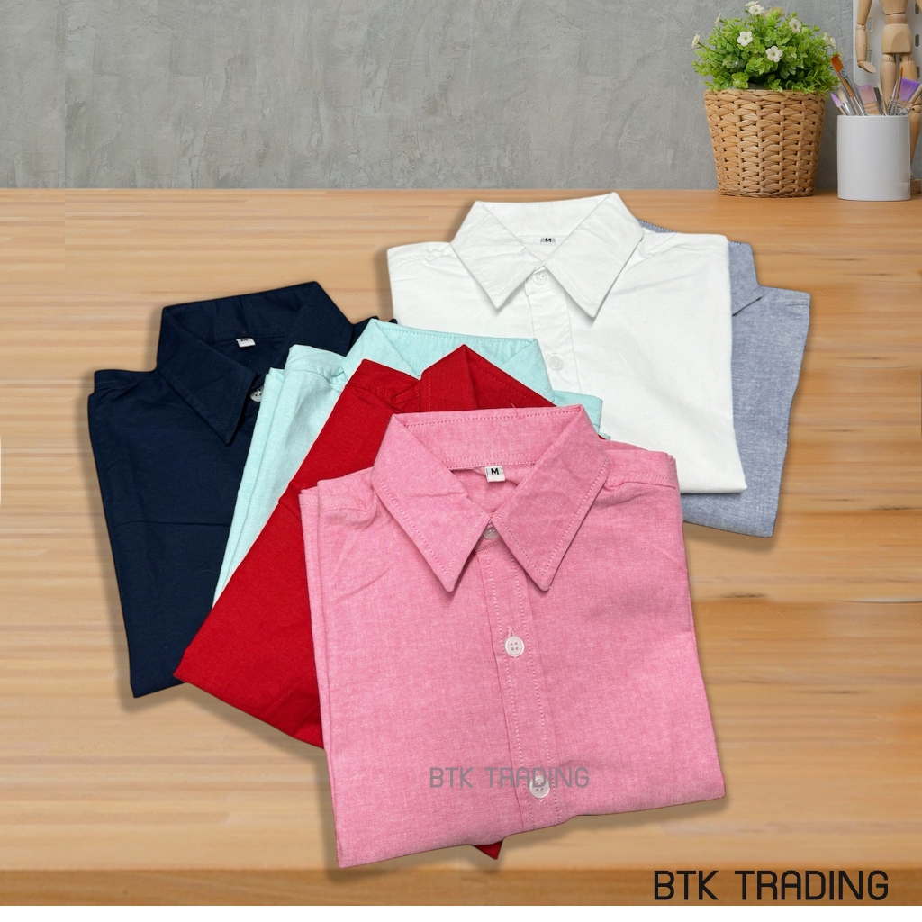 เสื้อเชิ้ตเด็ก สีพื้น เสื้อเชิ้ตเด็กชาย เชิ้ตแขนสั้น ทรงกำลังดี งานไทย ผ้าอ็อกฟอร์ด สวมใส่สบาย ราคา ถูกที่สุด ดีลบีเคเค แกลเลอรีภาพที่ 2