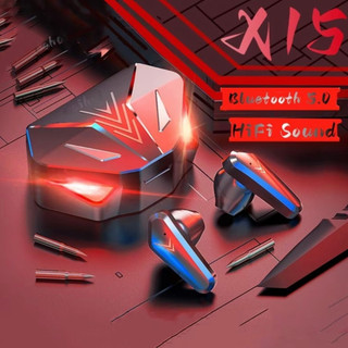 X15 TWS หูฟังสําหรับเล่นเกมหูฟังบลูทูธไร้สายพร้อมไมโครโฟนเสียงเบสตําแหน่งเสียง 9D สเตอริโอเพลง จัดส่งในกรุงเทพฯ COD