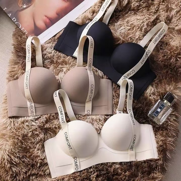 🌸Swift Bra🌸Sexy bra ชุดชั้นใน บราสตรี บราดันทรง สายสะพายไหล่ลายตัวอักษร ผ้านุ่ม คุณภาพดี