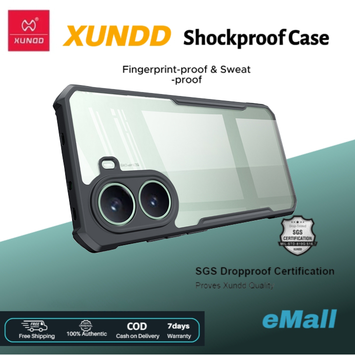 Xundd Case ใช้สำหรับ Poco X7 Poco X7 Pro เคสป้องกันการกันกระแทก ป้องกันรอยขีดข่วน วัสดุTPU+ฝาหลังอะคริลิคใส