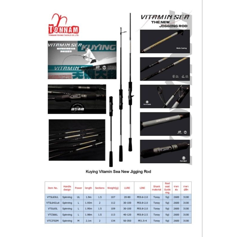 คันไลท์จิ๊กกิ้งรุ่นใหม่ New  KUYING VITAMIN SEA  ไกด์ฟูจิ รีลซีส ฟูจิ