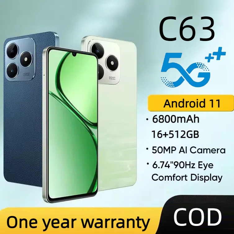 สมาร์ทโฟน C63 หน้าจอ 7.3 นิ้ว RAM 16GB + ROM 512GB Android 5G รองรับการเรียนรู้ 2 ซิม รับประกัน 1 ปี