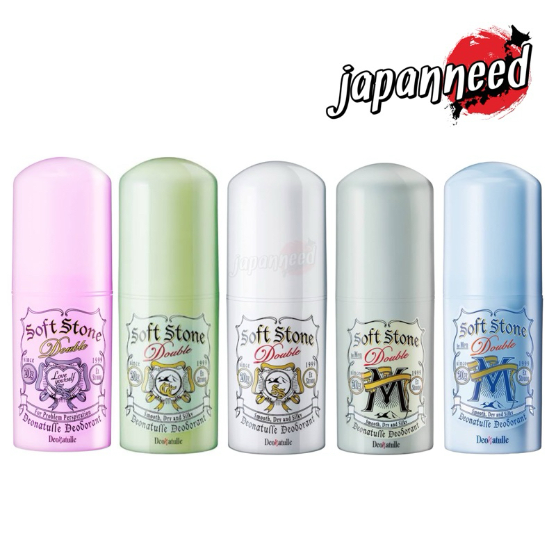 🙋🏻‍♂️🙋🏻‍♀️ Soft Stone double deonatulle deodorant Roll on โรลออน 🇯🇵