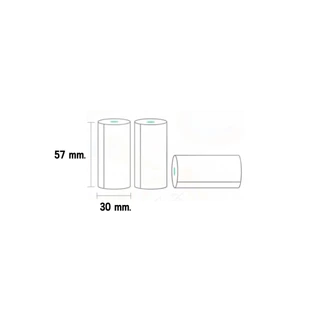 WELPACK (30 ม้วน(roll)) กระดาษสติ๊กเกอร์ -เว้นขอบ- 57*30 Peripage Sticker