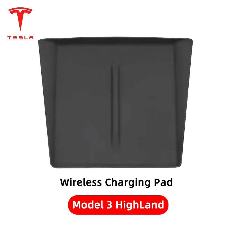🚚จัดส่งจากไทย🚚แผ่นชาร์จไร้สายซิลิโคน สำหรับ Tesla Model 3 Highland อุปกรณ์ตกแต่งภายในรถยนต์