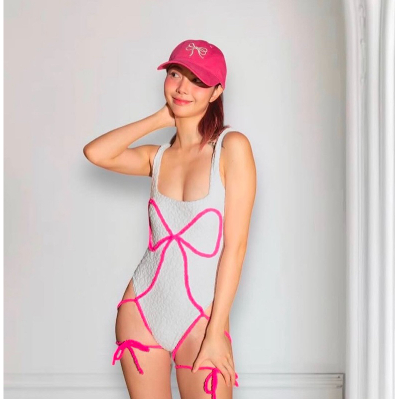 ribbons white one piece