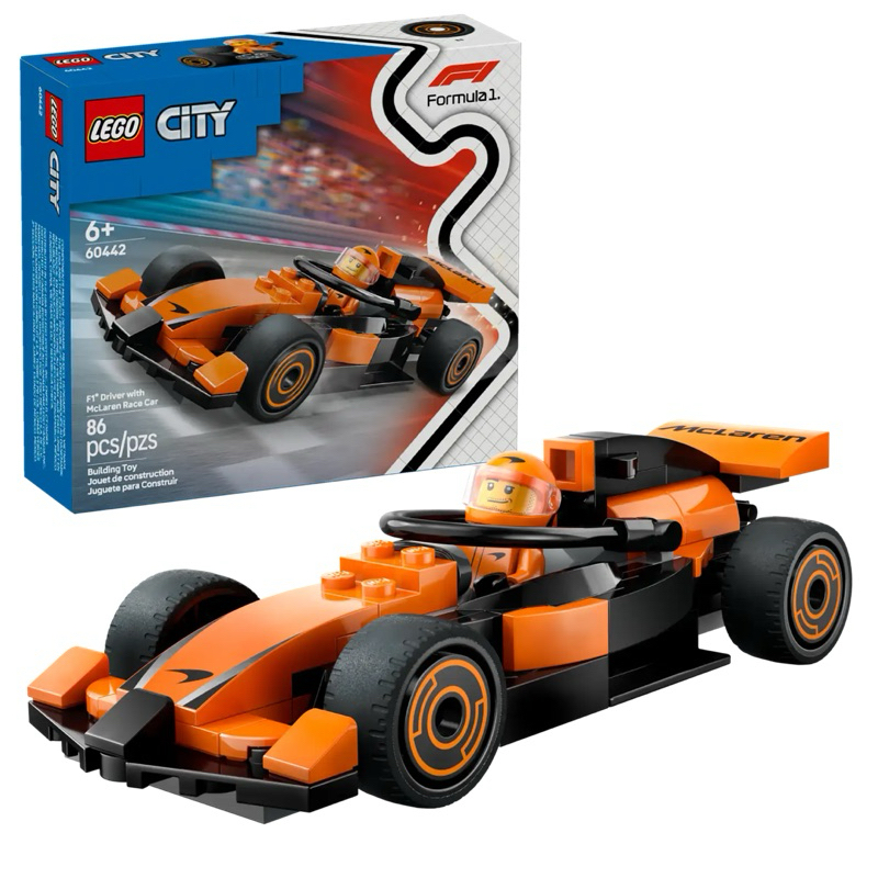 Lego 60442 CITY F1® Driver with McLaren Race Car (ของแท้ รถแข่ง พร้อมส่ง)