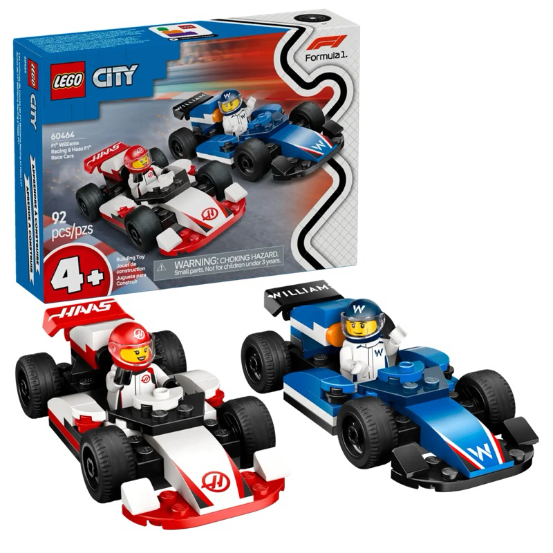 Lego 60464 CITY F1® Williams Racing & Haas F1® Race Cars(ของแท้ รถแข่ง พร้อมส่ง)