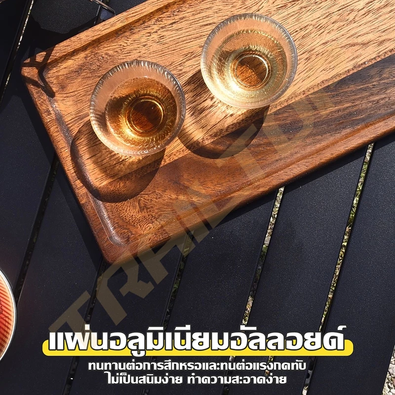 TRAILTOP โต๊ะแคมป์ปิ้ง โต๊ะปิคนิคอลูมิเนียมพับได้ ชุดโต๊ะพับแคมป์ปิ้ง น้ำหนักเบา พกพาสะดวก thumbnail 8