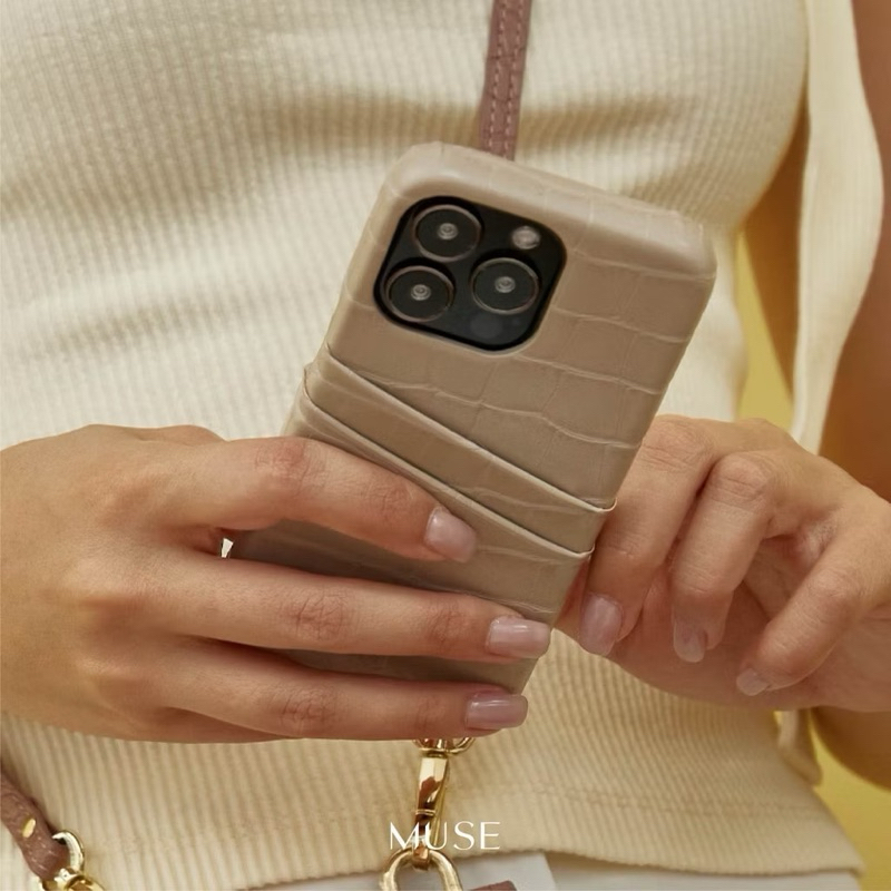 MUSE - Croc Card Case 13 Pro (Beige)