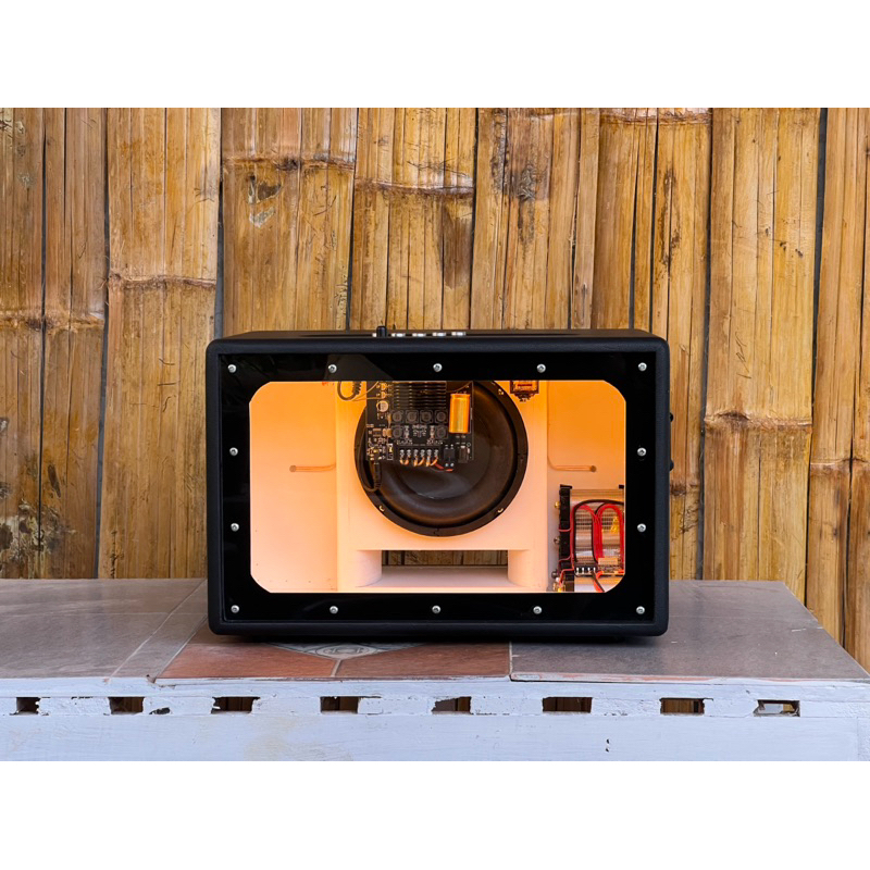 ลำโพงบลูทูธ แบนพาส 6.5 นิ้ว ว้อยคู่ 200 วัตต์ เลือกสีได้ เสียงดี แบตอึด เบสแน่น