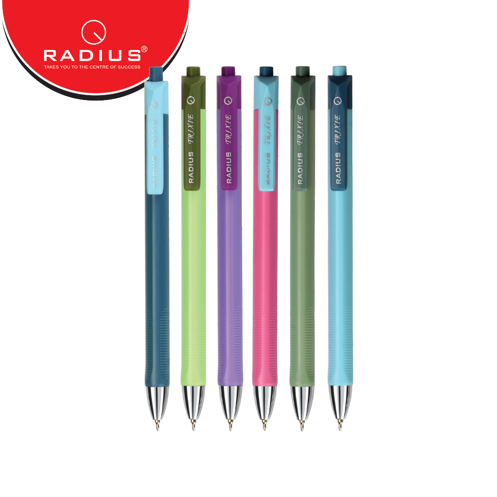 ปากกาลูกลื่น  RADIUS TRIXIE หมึกน้ำเงิน ด้ามพาสเทล  ขนาด 0.5mm.(ราคาต่อ 1 ด้าม) ขอสงวนสิทธิ์ในการเลือกสีด้ามปากกา