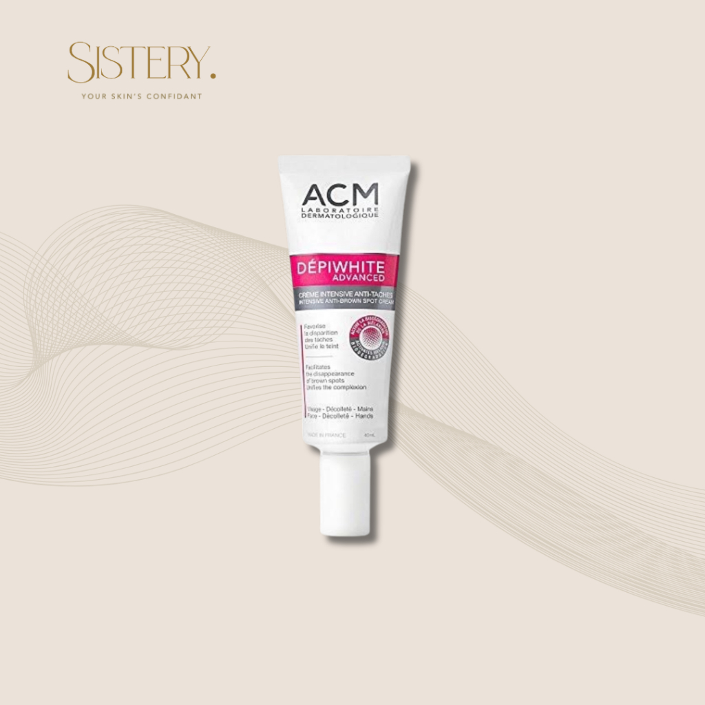 ACM DEPIWHITE ADVANCED CREAM ครีมปรับสีผิวขาวกระจ่างใส ลดจุดด่างดำ ฝ้ากระ ปลอดภัยไม่ทำให้ผิวบาง/ไวต่