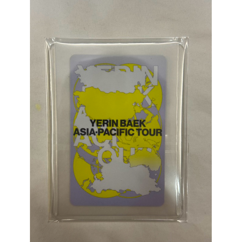 บัตรแข็ง คอนเสิร์ต Yerin Baek “Asia-Pacific Tour”