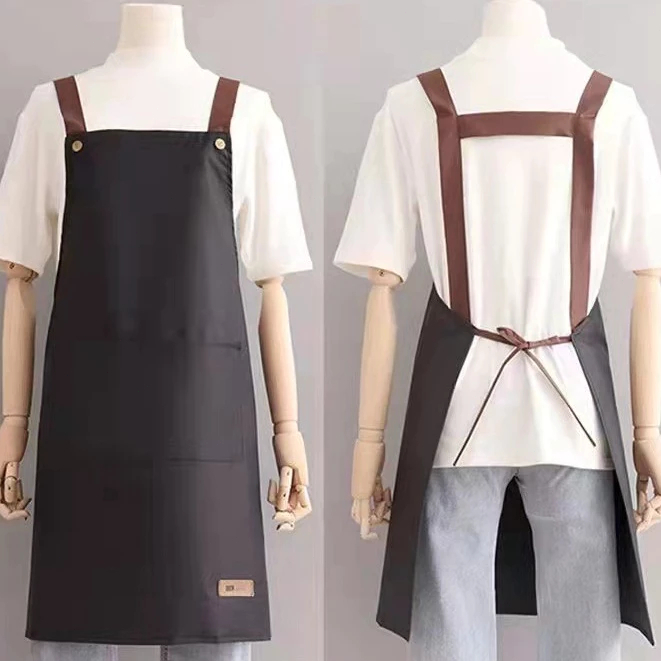 ผ้ากันเปื้อน สำหรับเข้าครัวทำอาหาร ผ้ากันเปื้อน PVC กันน้ํามัน กันน้ํา เหมาะกับใส่ทํางาน ห้องครัว