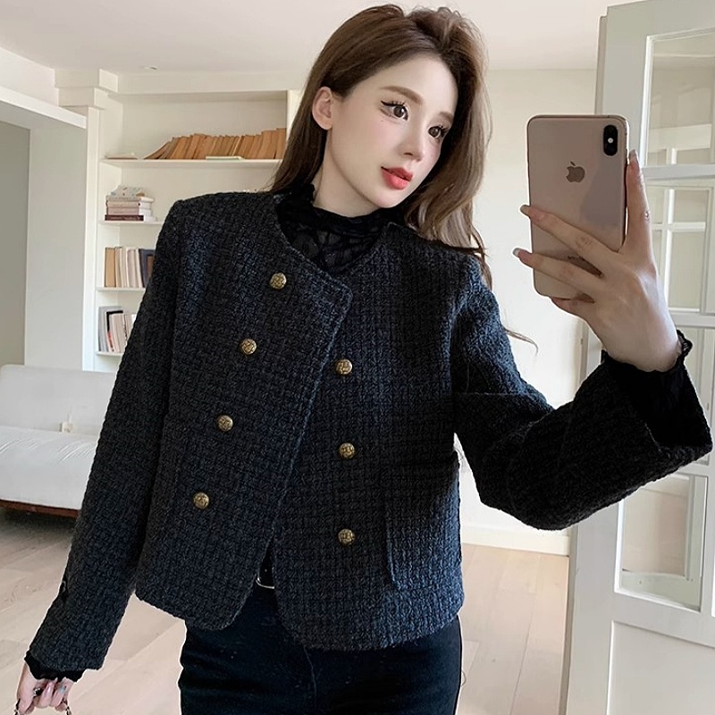 Kaekai พร้อมส่ง เสื้อแขนยาว ทวิต แต่งกระดุม 1 ข้าง (มีซับใน) กระเป๋าหน้าใช้งานได้จริง ทรงสวย