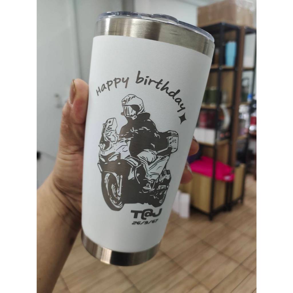 แก้วเลเซอร์แก้วเก็บความเย็นแก้วสั่งทำรูปข้อความตามใจ - รูปที่ 4