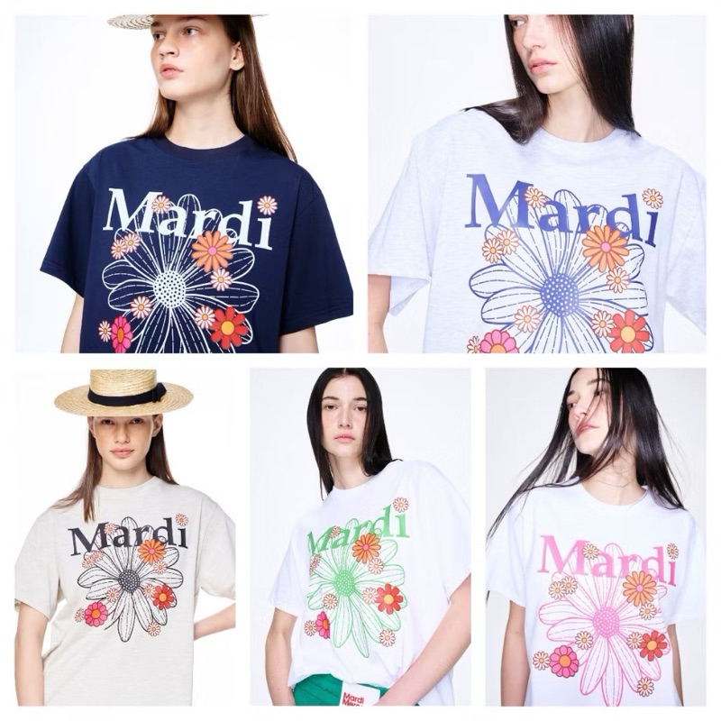 เสื้อยืด Oversize ป้าย Flower Mardi แขนสั้น