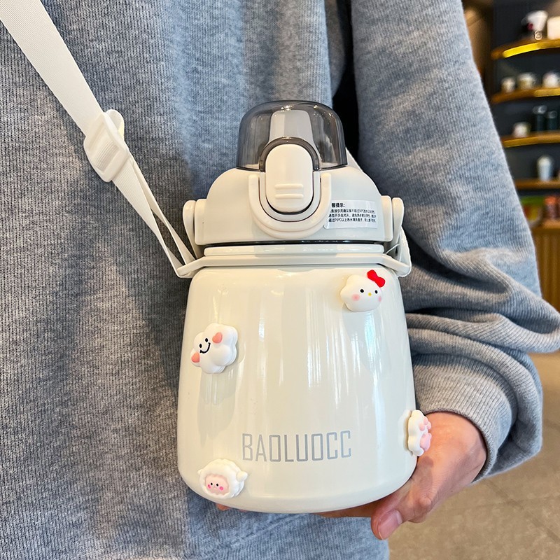 [ ขนาด 1000 ml. ] กระติกน้ำ วัสดุสแตนเลส 304 เก็บอุณหภูมิได้ ขวดน้ำเด็ก