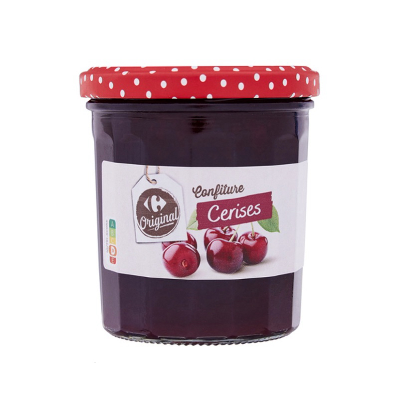 แยมเชอร์รี่/แยมส้ม/บลูเบอรรี่ คาร์ฟูร์ 370กรัม - Carrefour Cherry/Orange/Blueberry Jam 370g.