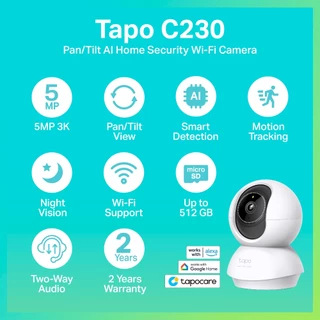 TP-Link Tapo C230 กล้องไวไฟ 3K 5MP มี AI ตรวจจับ คมชัดพิเศษ Pan/Tilt AI Home Security Wi-Fi Camera มองเห็นชัดแม้แสงน้อย