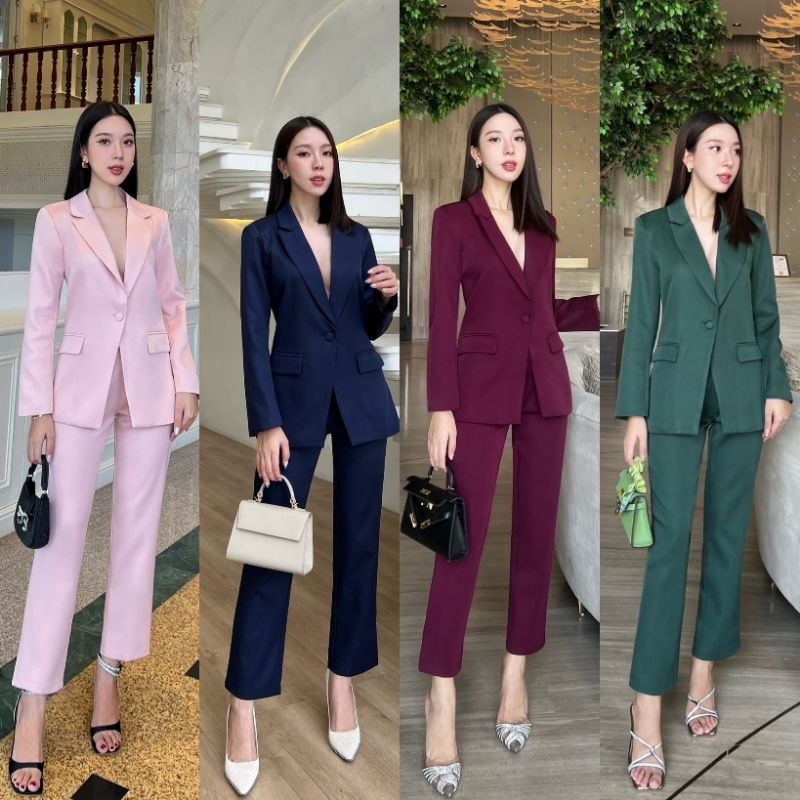 Charissa เซ็ตสูทออกงานเรียบหรูเบลเซอร์+กางเกง
