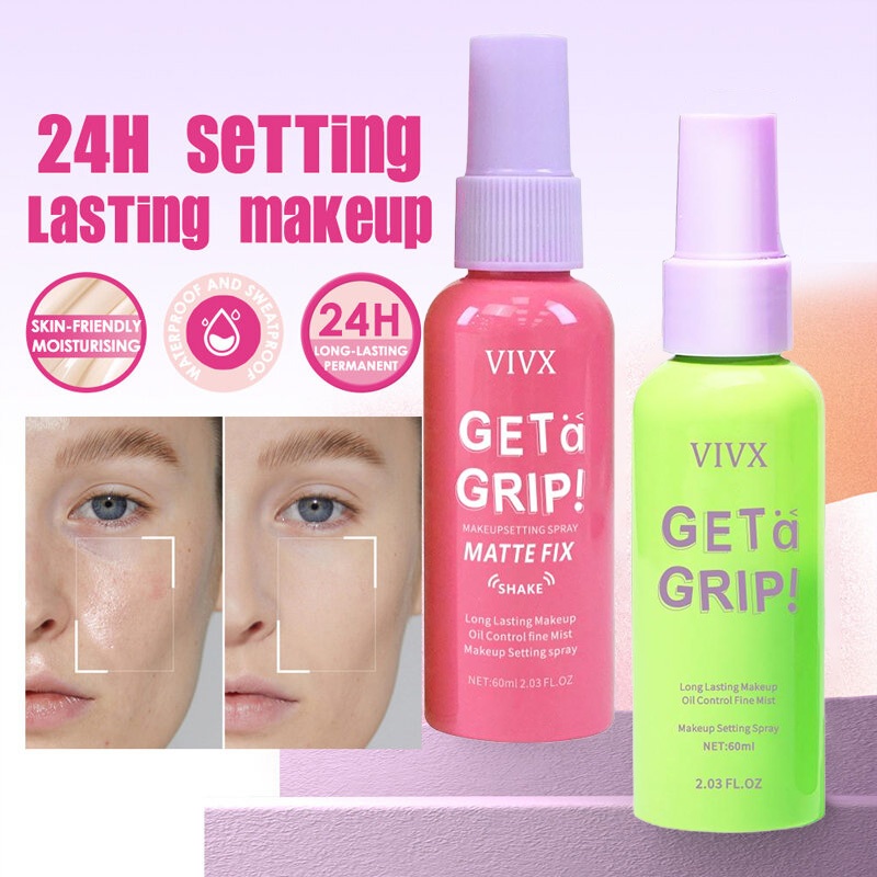 สินค้าแบรนด์แท้!VIVX 60ml.Get a Grip! Makeup Setting Spray Dewy Fix - Matte Fix สเปรย์ล็อคเมคอัพ ควบคุมความมัน ติดทนนาน