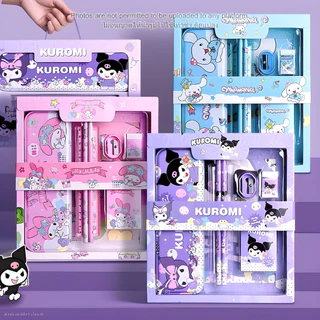ชุดเครื่องเขียนน่ารัก เซ็ตเครื่องเขียนลายการ์ตูน ของขวัญเด็ก Sanrio อุปกรณ์การเรียน คุโรมิ ชินนาม่อน เมโลดี้