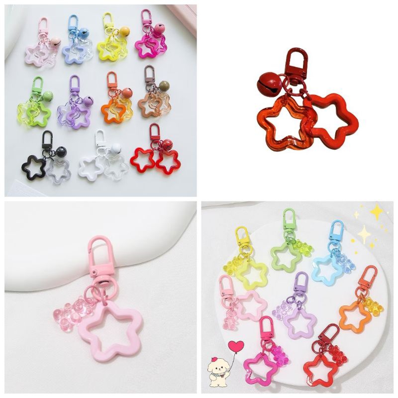 ลดราคาปีใหม่ พวงกุญแจตะขอก้ามปู ดาวเรซิ่น หมี กระดิ่ง ห้อยกระเป๋า ห้อยพวงกุญแจ น่ารัก มีโค้ดส่งฟรี พร้อมส่งจากไทย