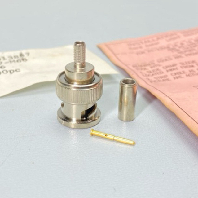 BNC To RG179 (20-100ชิ้น) หัวต่อกล้อง BNC CCTV หัว Bnc แบบบีบ เข้าสาย RG179 HIGH QUALITY KING