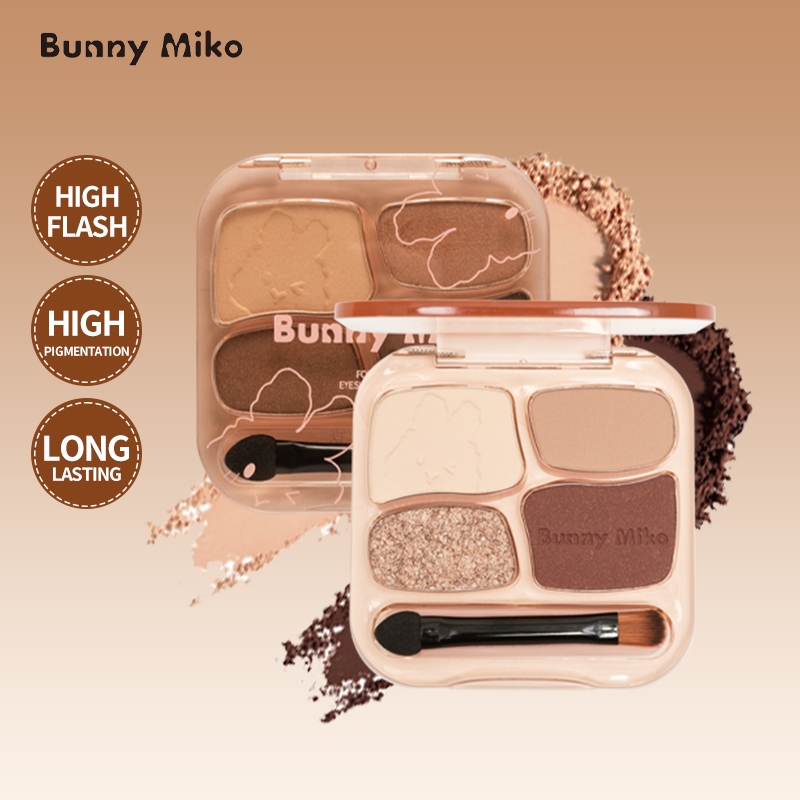 Oma อายแชโดว์ เนื้อฝุ่น เรียบเนียน ประกายชิมเมอร์ สีสวย กันน้ำ ติดทนนาน ทนทาน สําหรับทุกสภาพผิว 4 สี