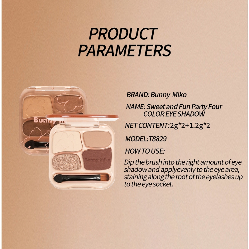 Oma อายแชโดว์ เนื้อฝุ่น เรียบเนียน ประกายชิมเมอร์ สีสวย กันน้ำ ติดทนนาน ทนทาน สําหรับทุกสภาพผิว 4 สี