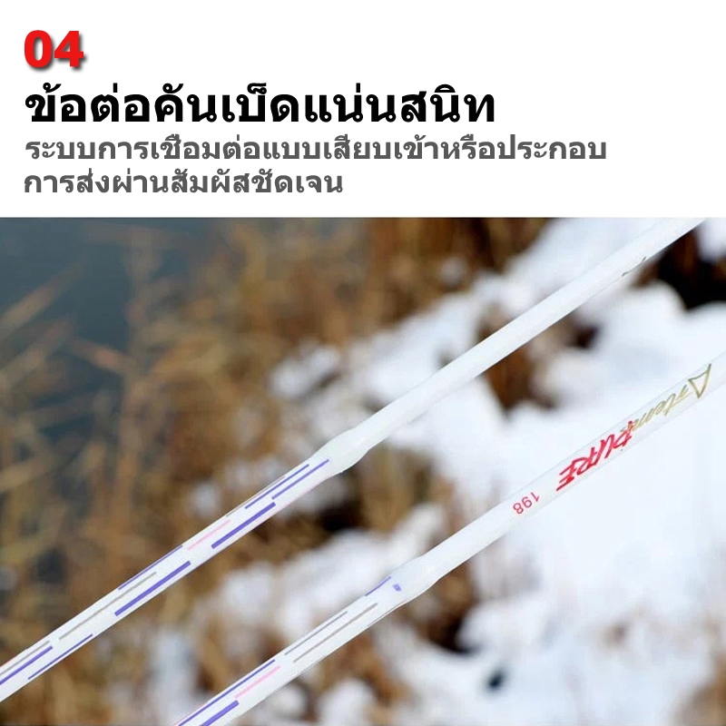 คันเบ็ดตกปลาน้ำหนักเบาพิเศษ 1.5-1.98 เมตร คันเบ็ดสปินนิ่งวัสดุคาร์บอน แบบ 2 ท่อน ด้ามจับ EVA คันเบ็ดแคสติ้ง แอคชั่นเร็ว - รูปที่ 5