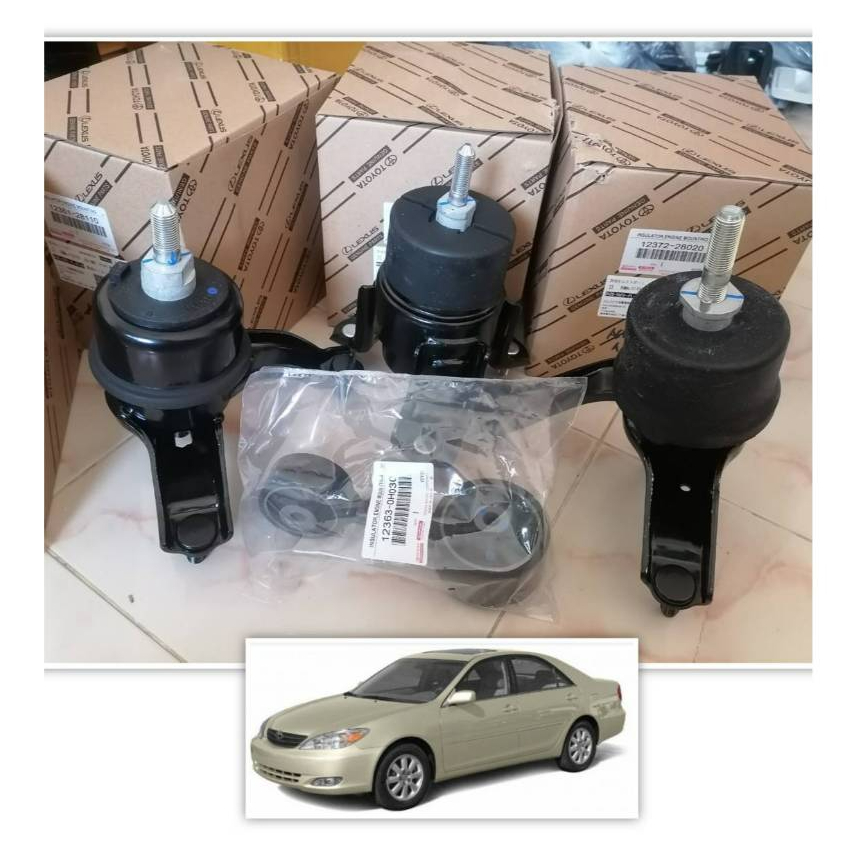 ยางเเท่นเครื่อง เเท้ TOYOTA CAMRY ACV30-31 2.0 2.4 เเท้ผลิต JAPAN ชุด4ตัวประกัน 6 เดือน