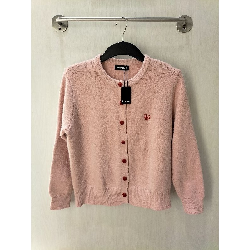 ส่งต่อBeming คาดิแกนไหมพรม สีชมพู
