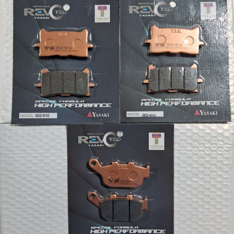 ผ้าเบรค CBR 650 R CB 650 R ปี 2019+ และ X-ADV 750 FORZA 750 แยกขายได้  Yasaki revoteq ส่งทุกวันจากกทม.