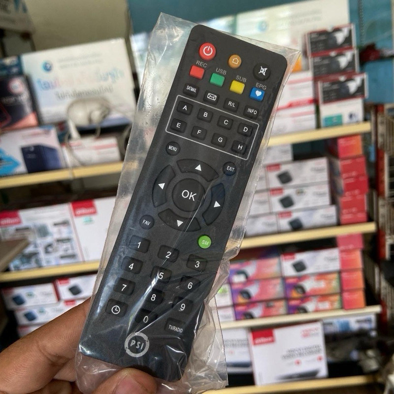 รีโมท PSI รุ่น S3 ใช้กับกล่องPSIได้ทุกรุ่น กล่องPSI S2 S2N S3 S4 S4Hybrid *ปุ่มตรง ใช้งานได้* มีพร้อ