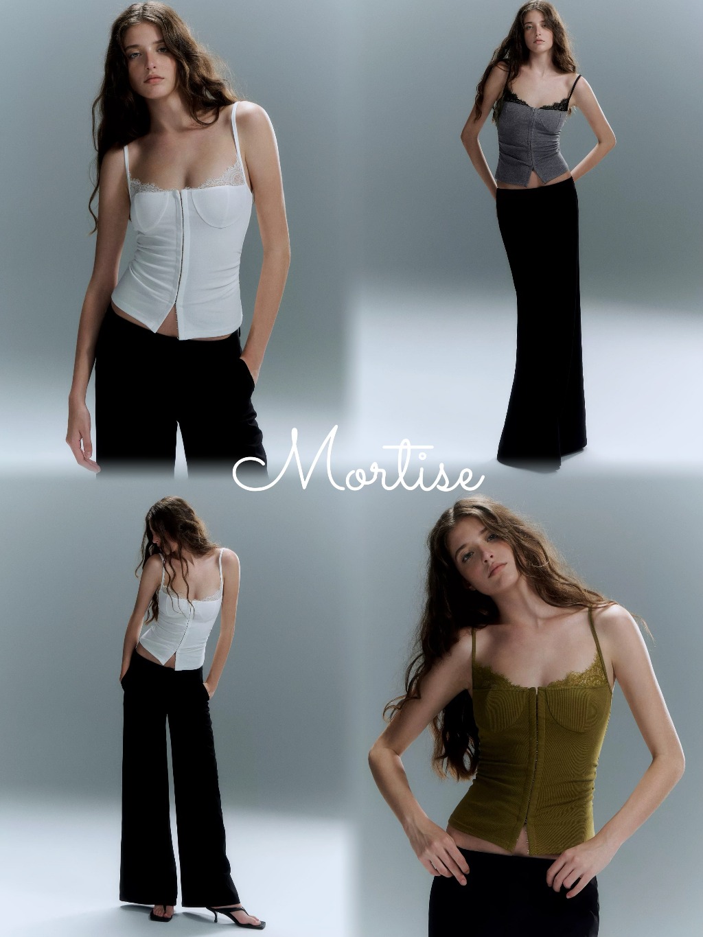 Modarise🌟เสื้อกั๊กสตรี เสื้อเชิ้ตลำลอง รัดรูป ปาดไหล่ แต่งลูกไม้ ผ้าคุณภาพดี เสื้อผ้าผู้หญิงแฟชั่นใหม่